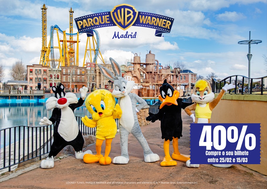 Parque Warner Madrid: Alojamento + Entrada 